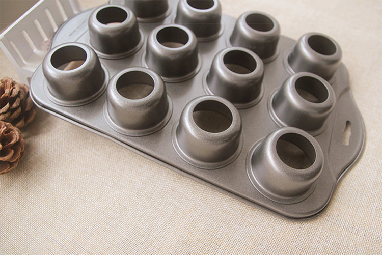 12 Cavity Mini Cheesecake Pan with 24 Pieces Removable Bottom