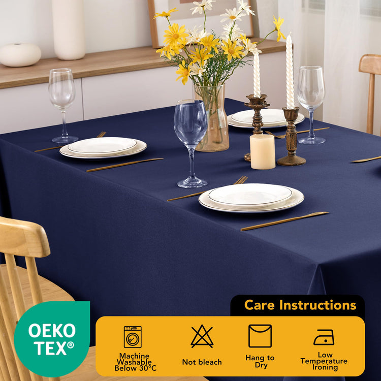 6 Pack Navy Blue Tablecloths for Square Tables