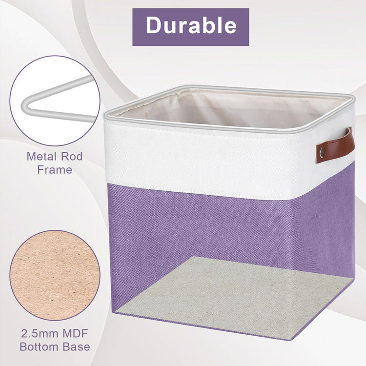 Collapsible Fabric Storage Cubes 11x11 Cube Storage Bins (4 Count)