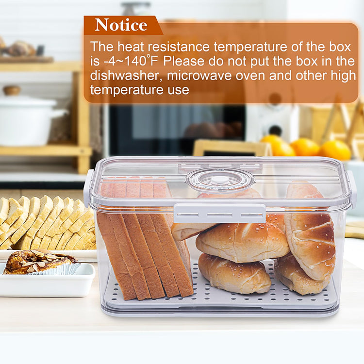 Bread Box for Homemade Bread Boxes for Kitchen Counter Airtight