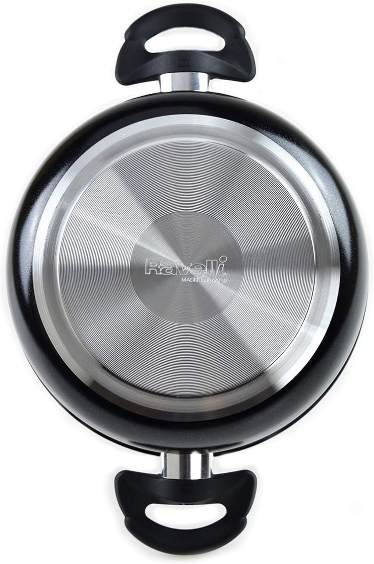 RAVELLI Italia Linea 30 Non Stick Dutch Oven with Glass Lid (5 Quart)
