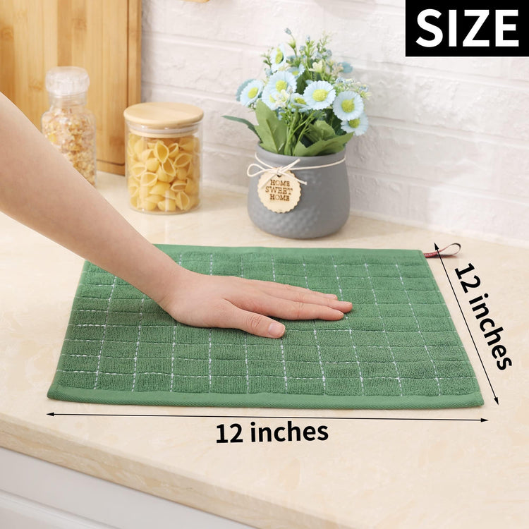 100% Cotton Terry Kitchen Dish Cloths (8 Count)