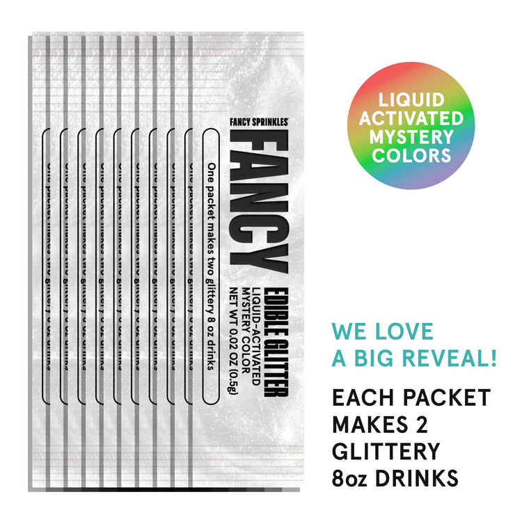 Mystery Colors Edible Glitter Packets 2 Pack