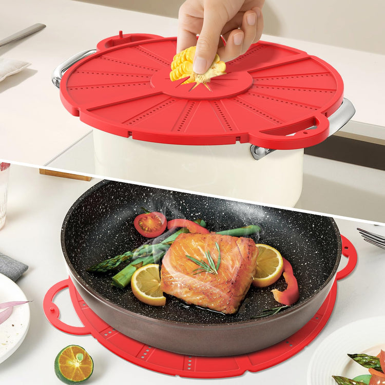 Foldable Silicone Splatter Screen for 10