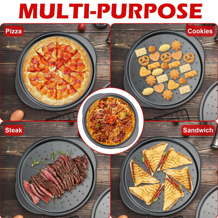 13" Round Pizza Pan for Oven (2 Count)