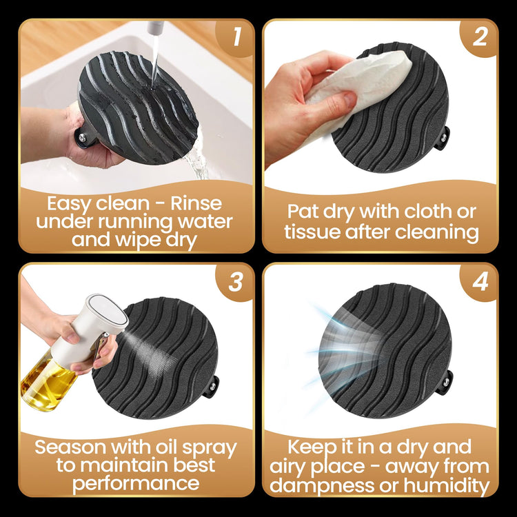 Cast Iron Smash Burger Press with Heat Resistant Handle