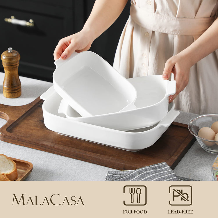 Ceramic Casserole Dishes Set of 3