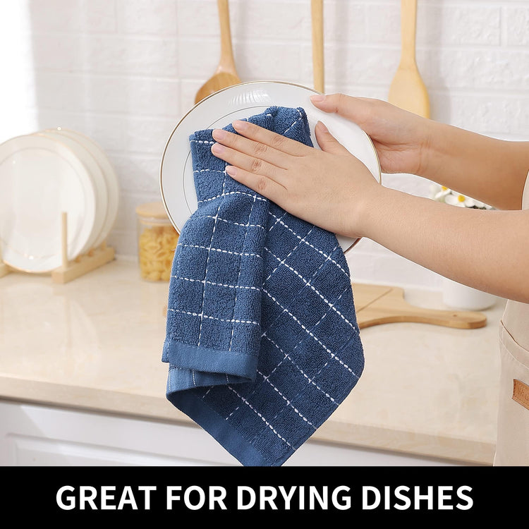 100% Cotton Terry Kitchen Dish Cloths (12 Count)