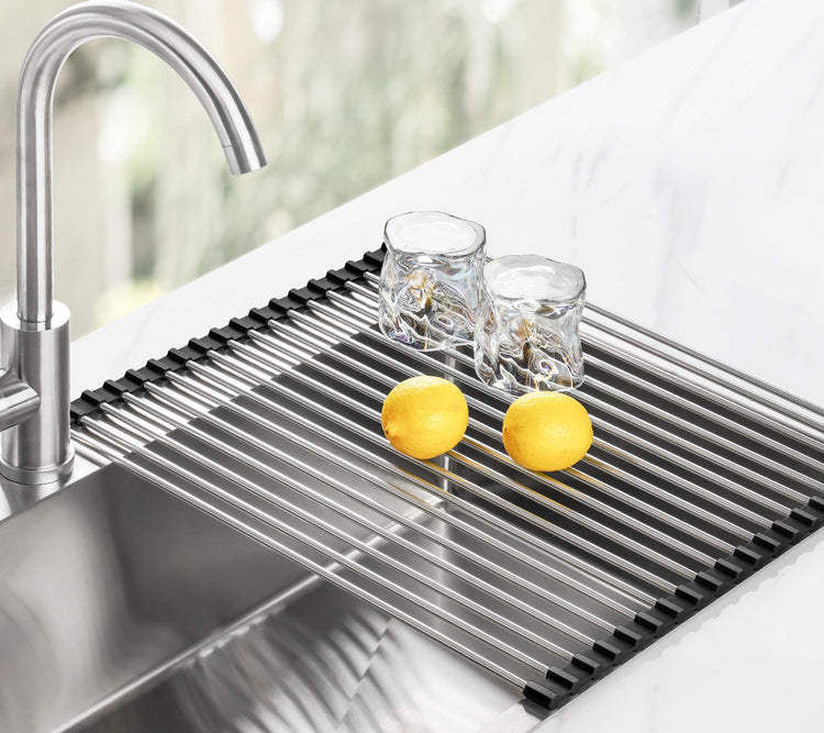 Roll Up Dish Drying Rack Over Sink