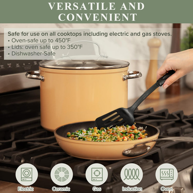 Healthy Duralon Blue Ceramic Nonstick Cookware Set