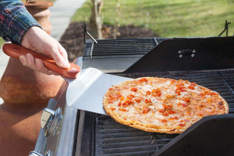 Stainless Steel Pizza Peel with Collapsible Rosewood Handle