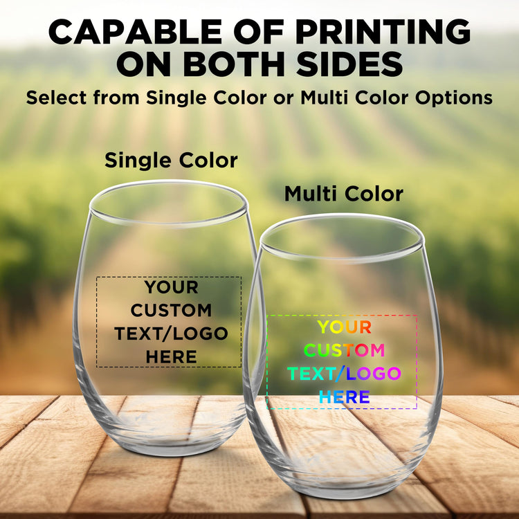 Custom Stemless Wine Glasses by ARC 5.5 oz Set of 12 (100 Count)