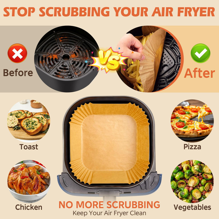 Air Fryer Liners Disposable 125 Pcs