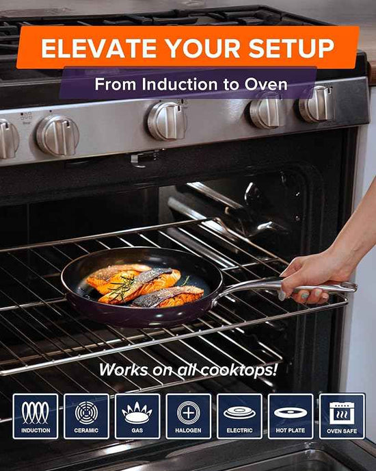 Nuwave Lux 13-Piece Premium Cookware Collection, Next-Generation G11 Duralon Blue Ceramic Nonstick, Ultra Durable, PFAS-Free, Lightweight & Works on All Cooktops