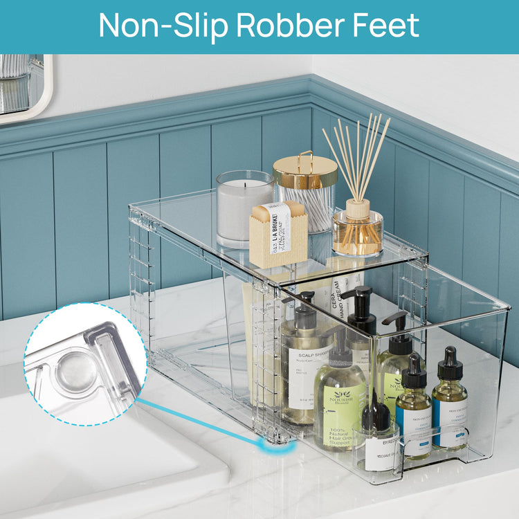 Clear Stackable Storage Drawers (6 Count)