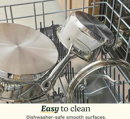 Cuisinart Chef’s Classic 11-Piece Stainless Steel Pots and Pans Set, Cookware Set Compatible with Induction, Electric, Gas Cooktops, Aluminum Core for Even Heat, Cool Grip Handles, Dishwasher Safe