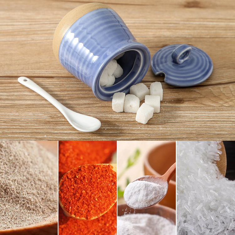 Sugar and Creamer Set with Lid Spoon