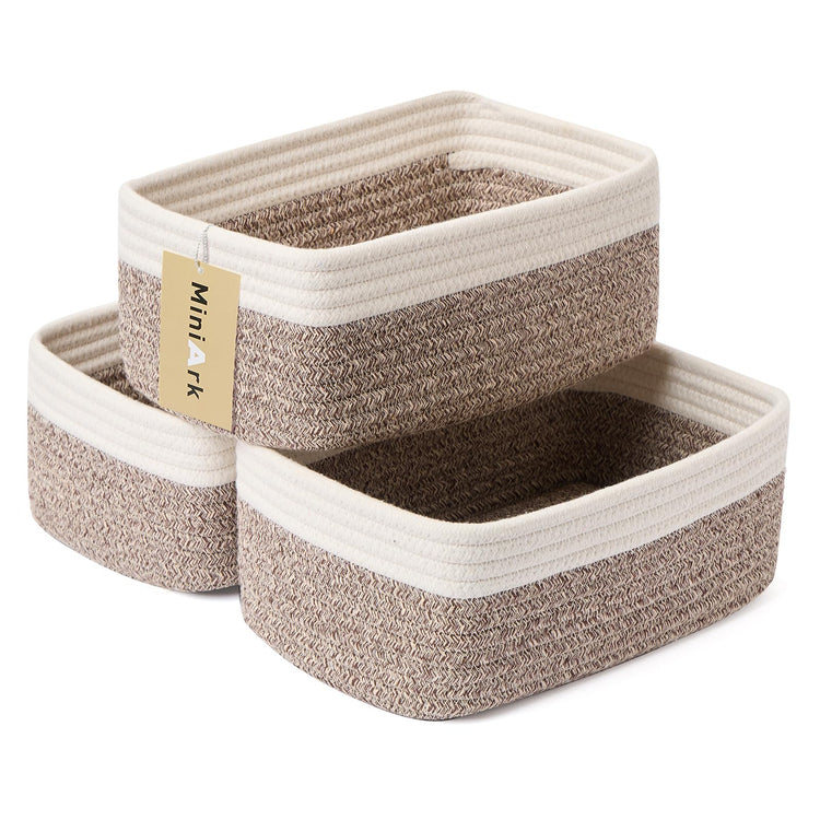Small Storage Baskets for Organizing (3 Count)