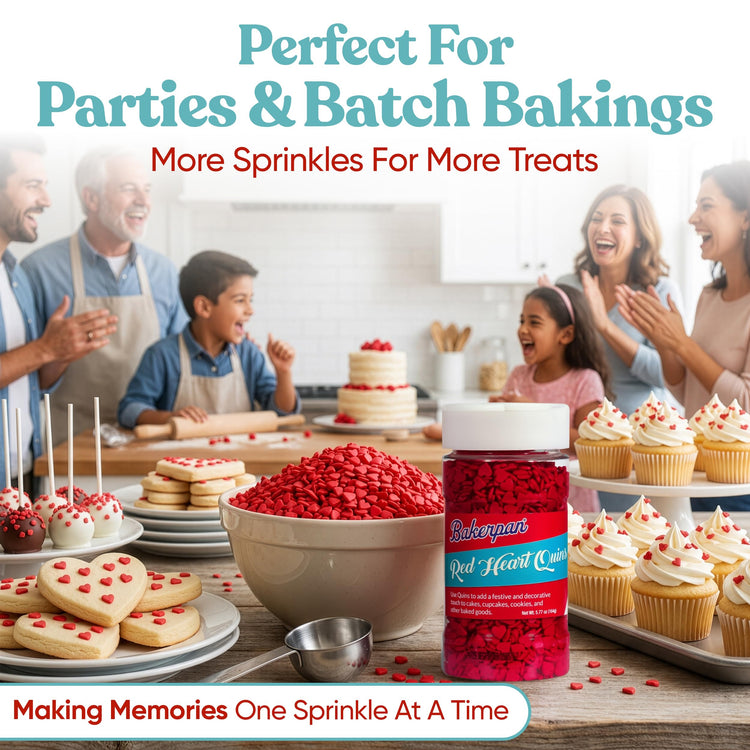 Mini Red Heart Sprinkles for Cake Decorating (5.77 Ounce)