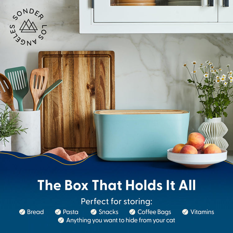 Sonder LA Union Bread Box with Wood Lid