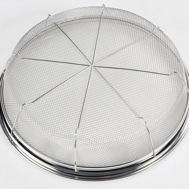 Fine Mesh Strainer for Kitchen, Stainless Steel Colander Bowl for Pasta, Rice, Fruit, Metal Net Baskets with Resting Base - Strain, Drain, Rinse （Diameter 11.02 inch）