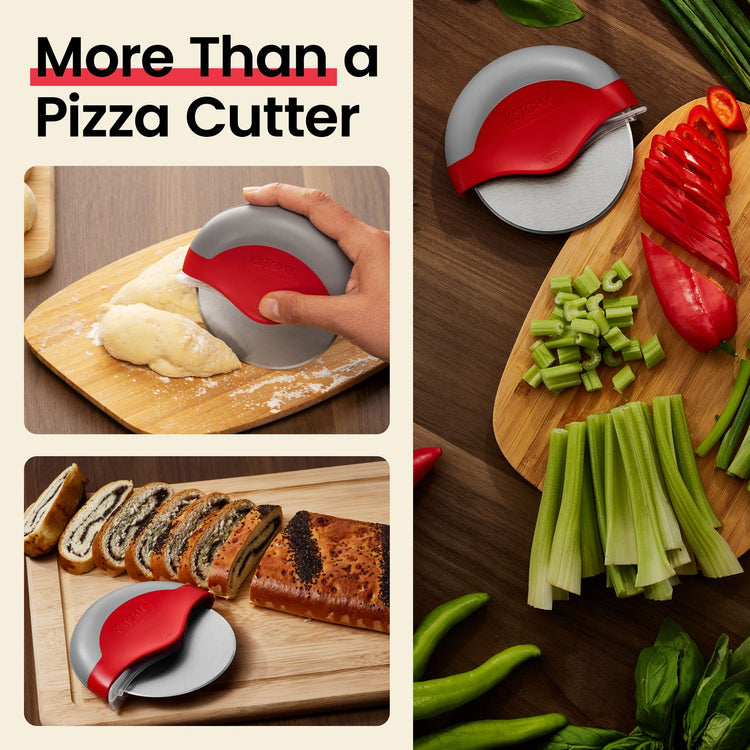 Pizza Cutter Wheel with Protective Blade Cover