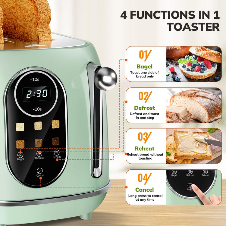 Smart Touch Screen Toaster 2 Slice