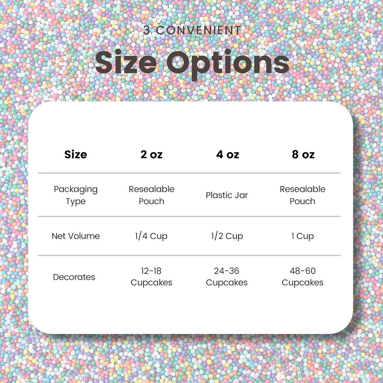 Sprinkle Pop Cool Rainbow Nonpareil Sprinkle Mix| with hues of Blue Purple Pink Non Pareil Sprinkles| Decorating Nonpareils Made in USA for Birthday Cupcakes Donuts Cakes Cookies, 4oz