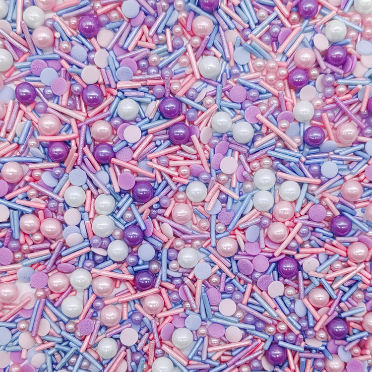 Purple Series Sprinkles Candy Mix Size Edible Pearls Cake Decorations Cupcake Toppers Cookie Decorating Perfect for Wedding Party Valentine Halloween Christmas Supplies 4.58OZ (4.58 Ounce)