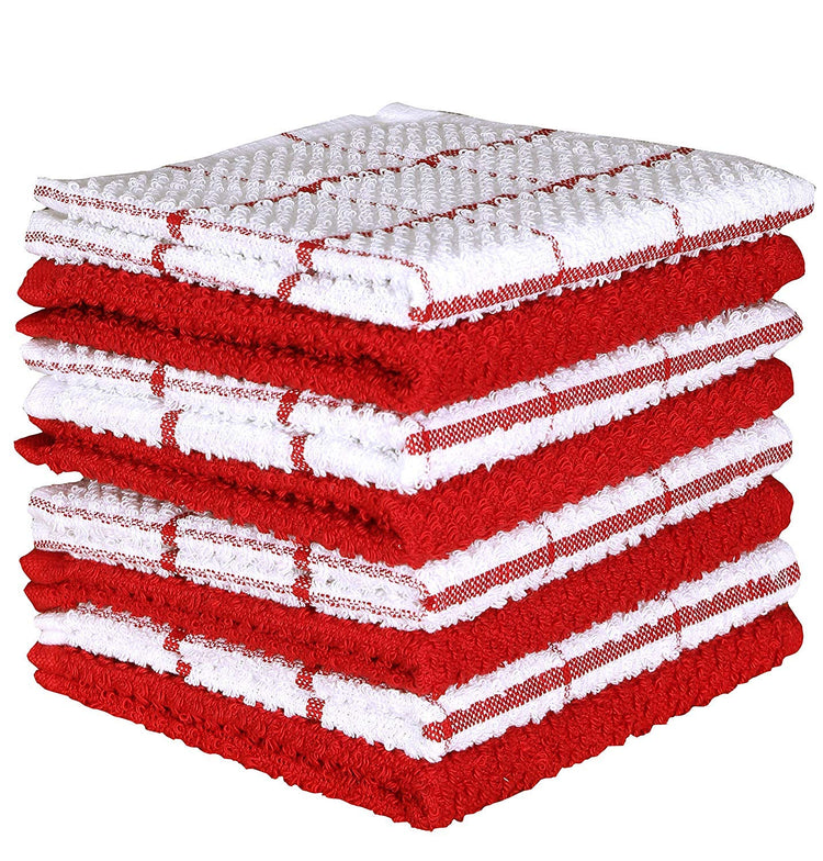 Cotton Kitchen Dish Cloths Set of 8 (8 Count)