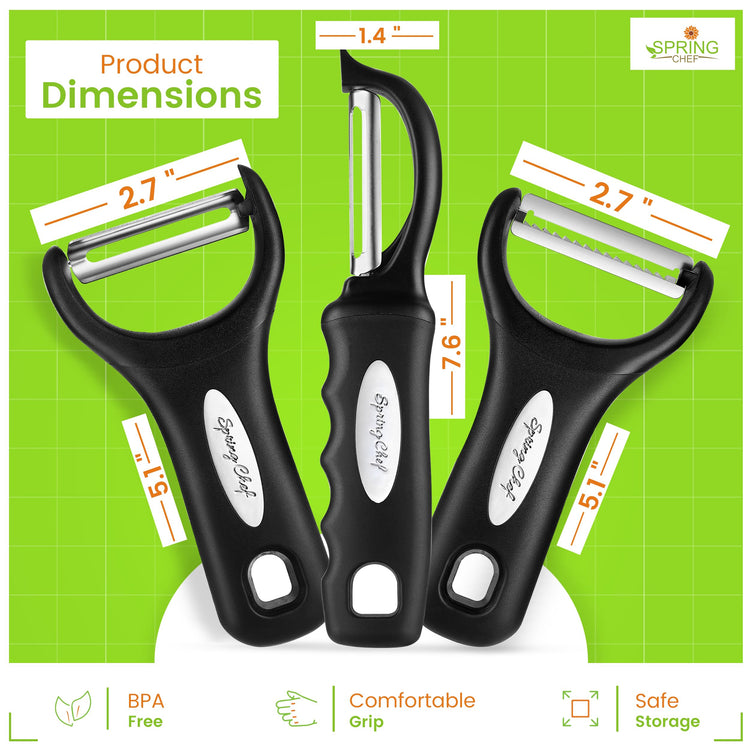3pcs Vegetable Peelers for Kitchen
