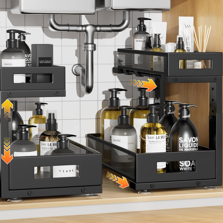 2 Pack Under Sink Storage Organizer (2 Count)