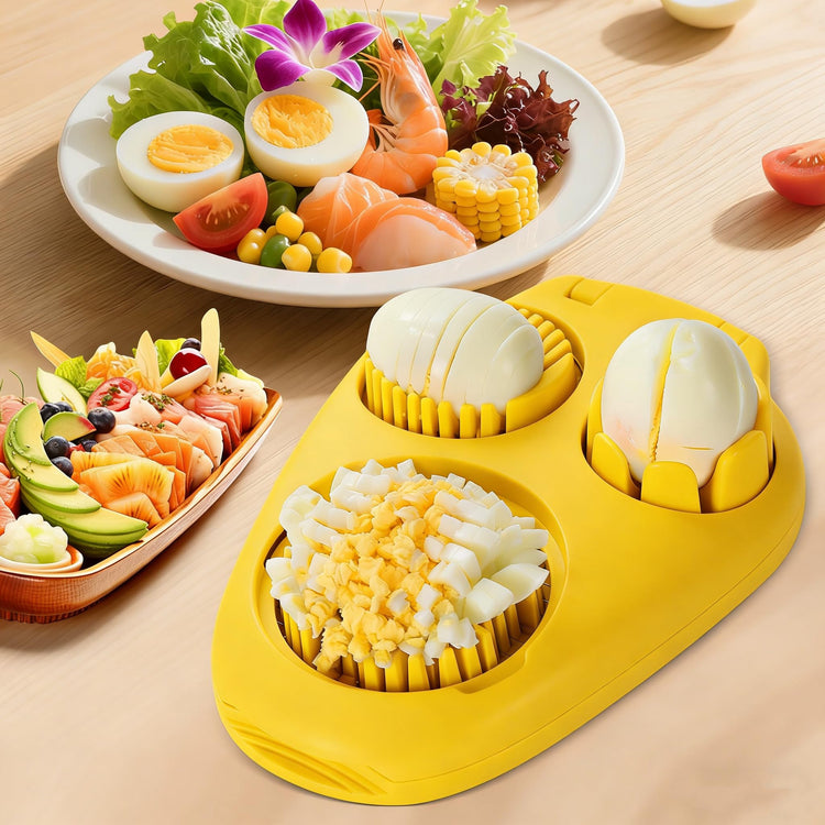 3-In-1 Egg Slicer, Yellow