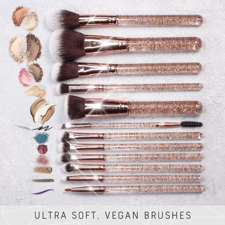 Beauty Glitter Makeup Brush Set