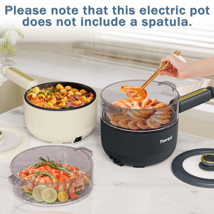 2L Hot Pot Electric with Steamer