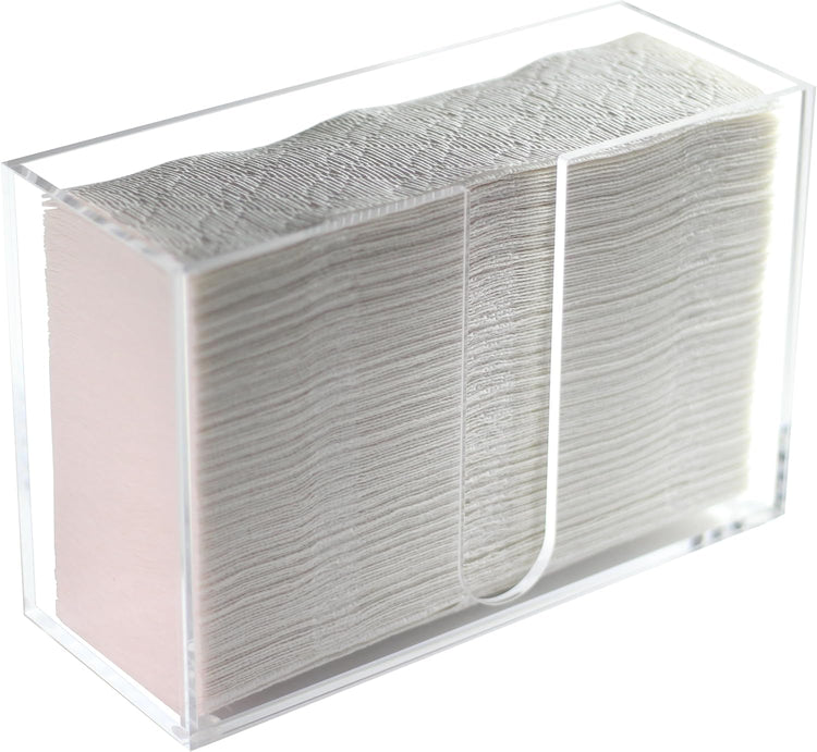Multifold Paper Towel Dispenser Countertop(5mm-6.5" Tall) Clear Paper Towel Holder, Acrylic Folded Napkin Holder for Kitchen, Countertop C-Fold, Z-Fold, Trifold Paper Hand Towel Dispenser For Bathroom