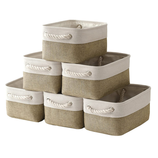 Small Storage Baskets for shelves (6 Count)
