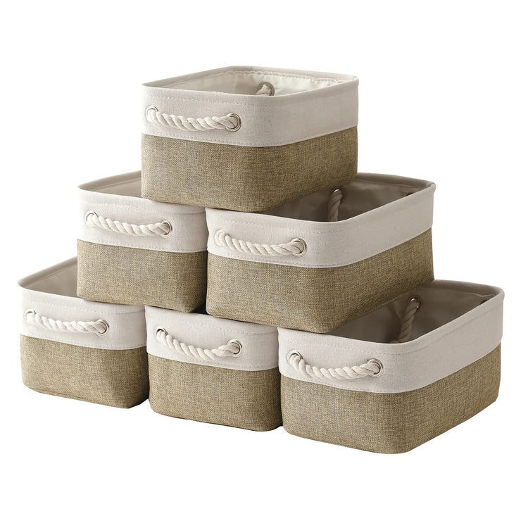 Small Storage Baskets for shelves (6 Count)