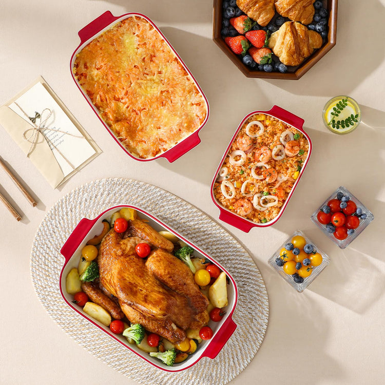 Ceramic Casserole Dishes Set of 3 (3 Count)