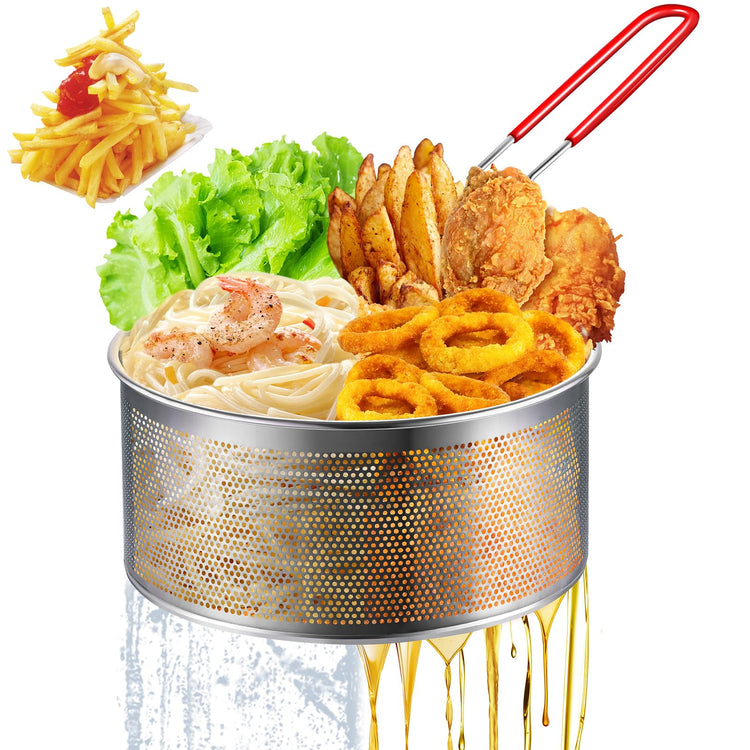 Deep Fryer Basket 304 Stainless Steel for Frying French Fries Cooking