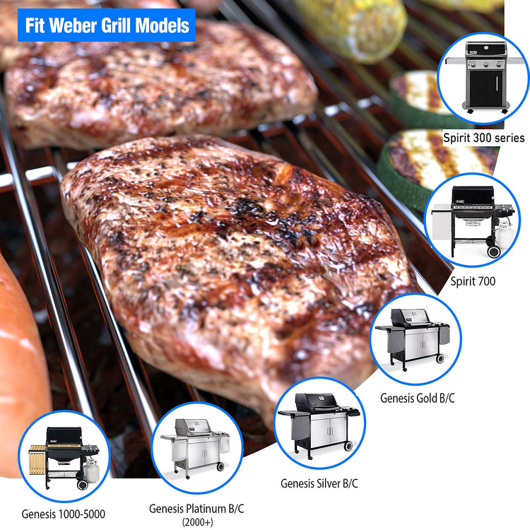 17.5" Stainless Steel 7639 Cooking Grates for Weber Spirit 300 Series