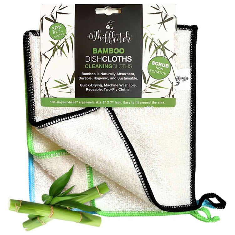 Dishcloths Kitchen Dishrag Cleaning Scrub Reusable 3pk 6x7in