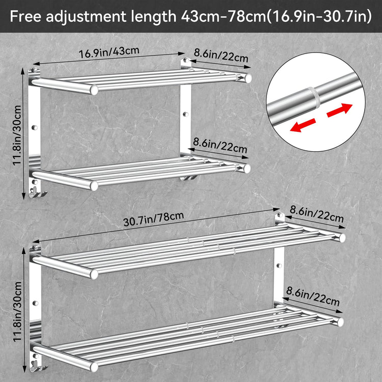 Adjustable Towel Bar for Bathroom Wall Mount17