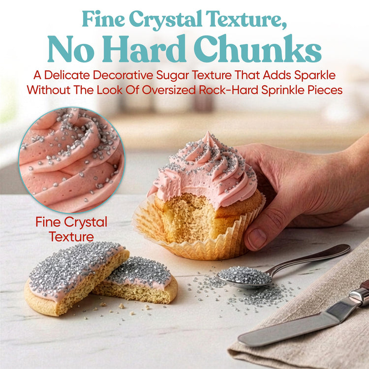 Silver Sanding Sugar for Baking & Cookie Decorating (5 Ounce)
