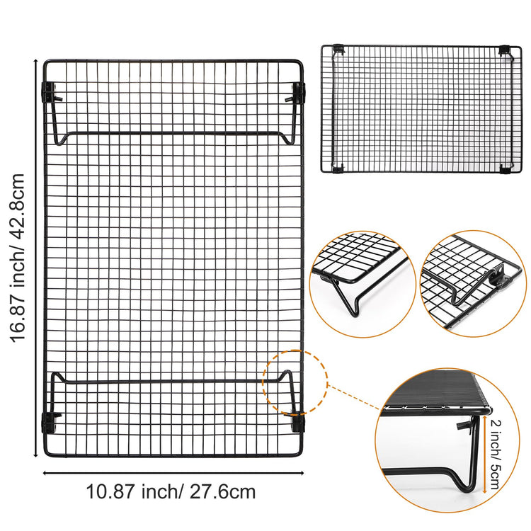 2 Piece Cooling Rack with Collapsible Folding Legs (2 Count)