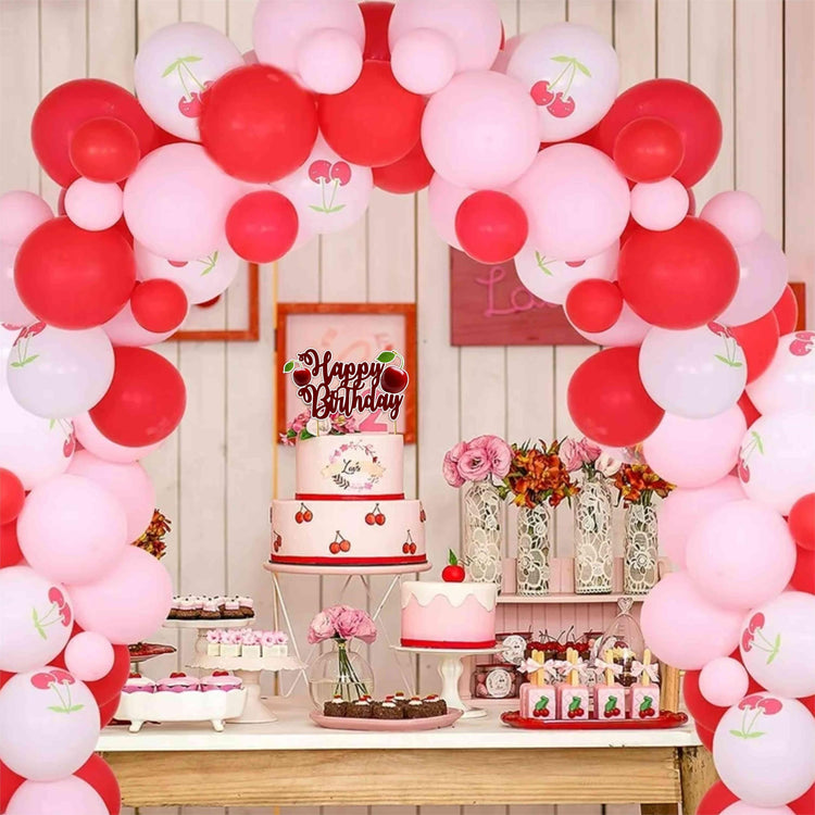 Cherry Happy Birthday Cake Topper
