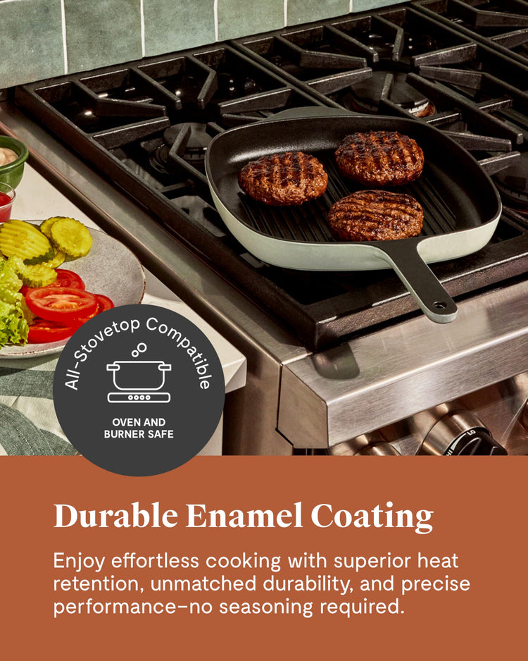 Enameled Cast Iron 10.5" Grill Pan