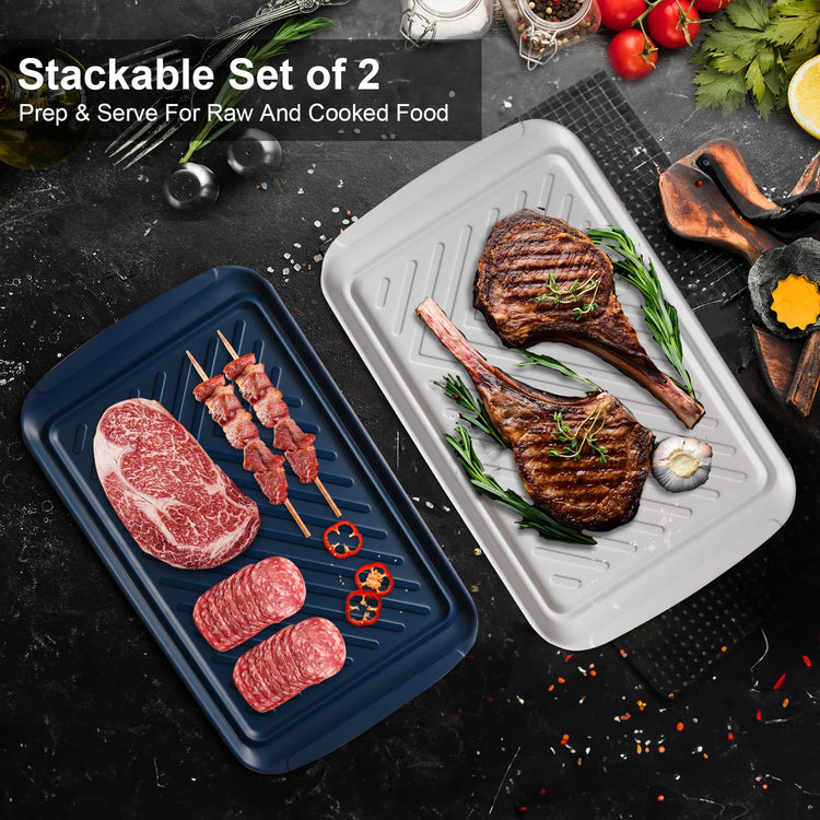 Grilling Prep and Serve Trays (2 Count)