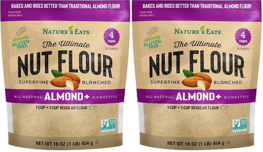 Nature's Eats Ultimate Nut Flour, Almond, 16 Ounce (Pack of 2) - Nestoria