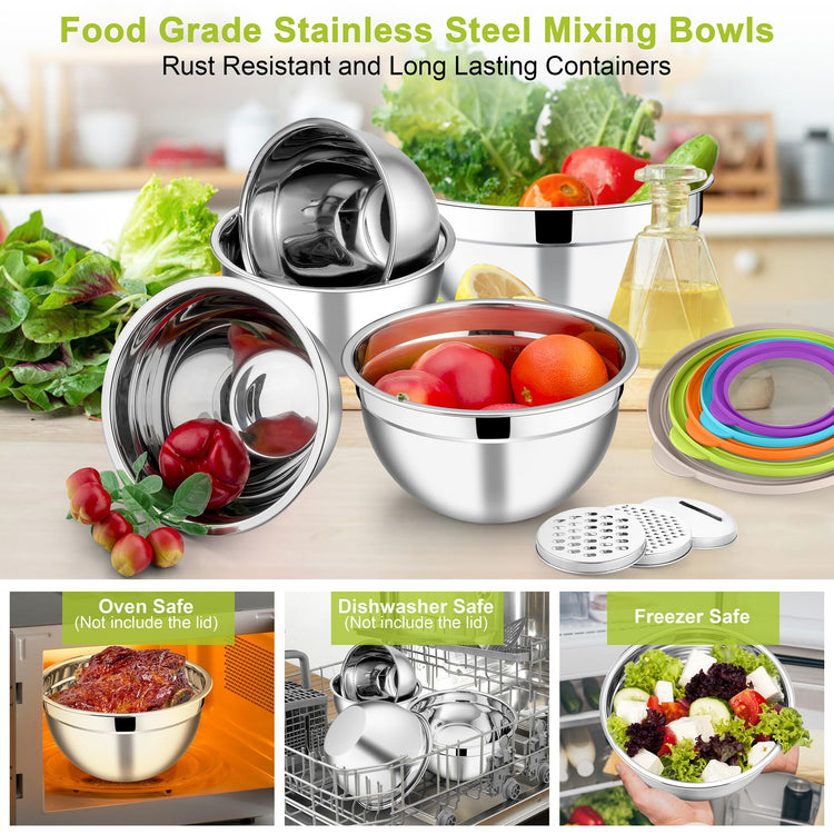 Mixing Bowls with Lids Set of 5 (5 Count)